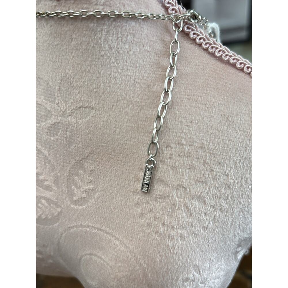 D'Orlan Rhodium Plated Pendant with Swarovski Crystals - 18" Length - Picture 3 of 5